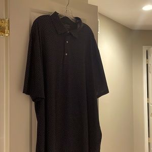 Polo, Navy Blue with white dots